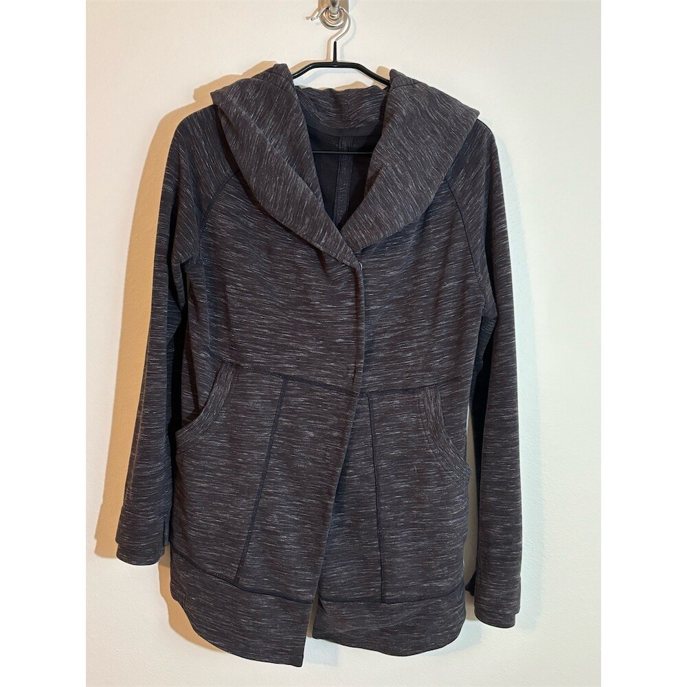 Lululemon Find Your Centre Wrap Jacket Hoodie Womens Size 4 Gray Long
